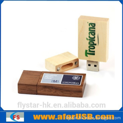 Plain Rectangle Wooden USB 4GB Environment-friendly electronic product gift, bulk Wood USB flash drive with cave/engraving logo